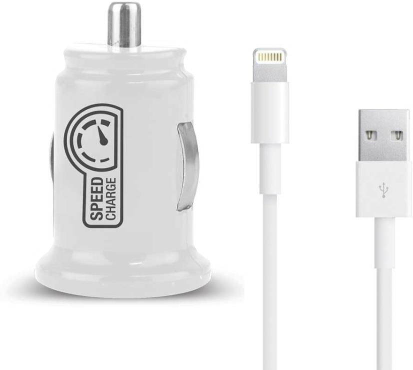 AREA Caricabatterie da auto 2 A 2 porte USB Area cavo Lightning bianco